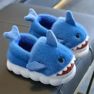 Cartoon Shark Cotton Slippers