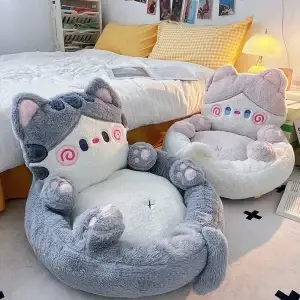Kids Couch Convertible Plush Armchair Removable Washable Cover