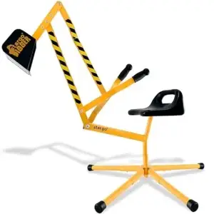 Stargo Sand Digger Excavator  Beach Toy Outdoor Sandbox Toy Digger for Solid Steel Rotates 360 Role Play Sand Toys